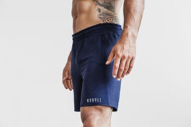 Navy Men's Nobull Lightweight Knit 7" Shorts | USA815097