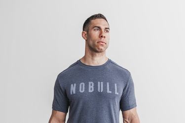 Navy Men's Nobull T Shirts | USA684923