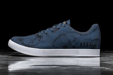 Navy Men's Nobull Tie-Dye Canvas Trainers | USA941632