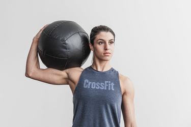 Navy Women's Nobull Crossfit® High-Neck Tank Tops | USA235178