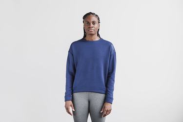 Navy Women's Nobull Performance Crew Sweatshirts | USA093418