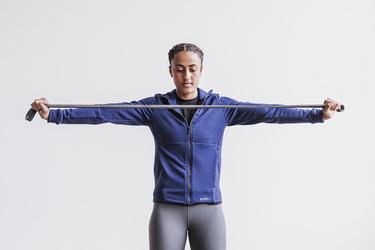 Navy Women's Nobull Performance Zip-up Hoodie | USA174620