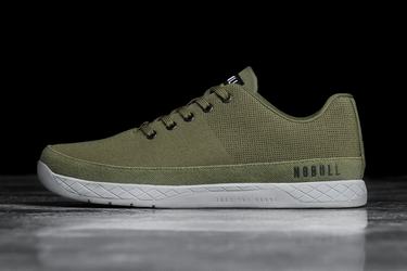 Olive Men's Nobull Canvas Trainers | USA861397