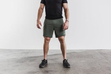 Olive Men's Nobull Lightweight 7" Shorts | USA563789