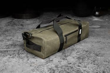 Olive Men's Nobull Waxed Canvas Traditional Duffle | USA256190