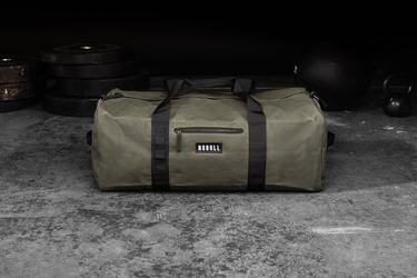 Olive Men's Nobull Xl Waxed Canvas Traditional Duffle | USA687152