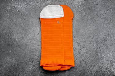 Orange White Men's Nobull Low Neon Socks | USA372569