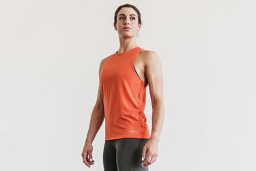 Orange Women's Nobull High-Neck Bright Colors Tank Tops | USA670145