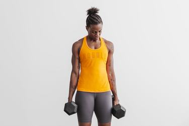 Orange Women's Nobull Racerback Neon Tank Tops | USA548627