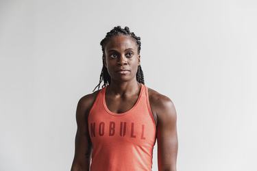 Orange Women's Nobull Racerback Tank Tops | USA147802