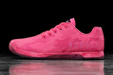 Pink Camo Women's Nobull Superfabric Neon Trainers | USA189520