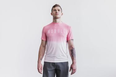 Pink Men's Nobull T Shirts | USA836729