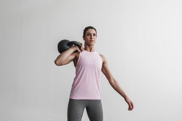 Pink Women's Nobull High-Neck Bright Colors Tank Tops | USA263749