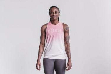 Pink Women's Nobull High-Neck Tank Tops | USA927451