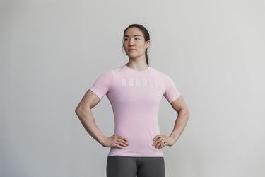 Pink Women's Nobull T Shirts | USA795126