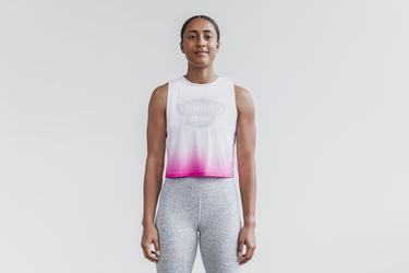 Pink Women's Nobull Wodapalooza Muscle Dip-Dye Tank Tops | USA419387