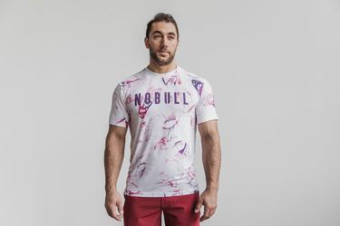 Purple Men's Nobull T Shirts | USA462915