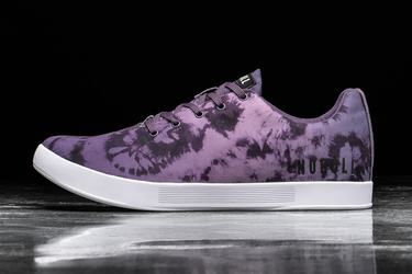 Purple Men's Nobull Tie-Dye Canvas Trainers | USA291038