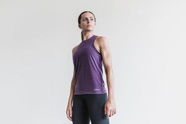 Purple Women's Nobull High-Neck Bright Colors Tank Tops | USA143087