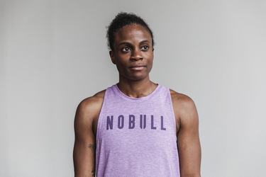 Purple Women's Nobull High-Neck Bright Colors Tank Tops | USA835674