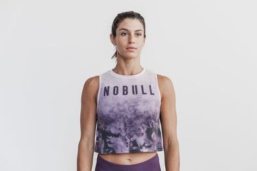 Purple Women's Nobull Muscle Dip-Dye Tank Tops | USA654309