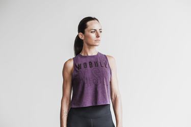 Purple Women's Nobull Muscle (Madison) Tank Tops | USA675901