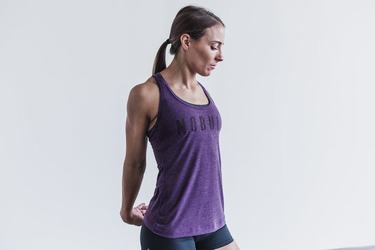 Purple Women's Nobull Racerback Tank Tops | USA106439