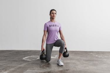 Purple Women's Nobull T Shirts | USA162548