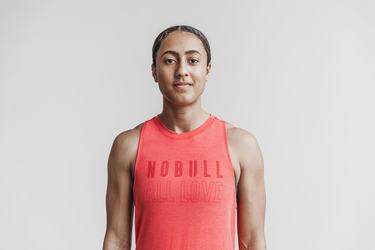 Red Women's Nobull High-Neck All Love Tank Tops | USA326809