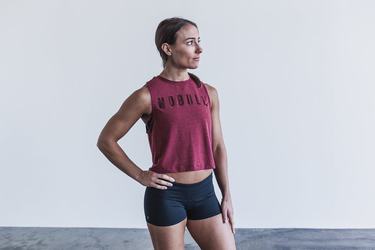 Red Women's Nobull Muscle Tank Tops | USA083267