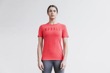 Red Women's Nobull T Shirts | USA768043