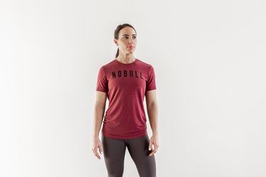 Red Women's Nobull T Shirts | USA869472