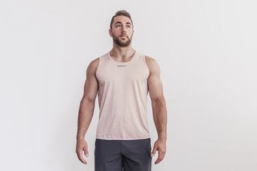 Rose Camo Men's Nobull Lightweight Textured Tank Tops | USA806195