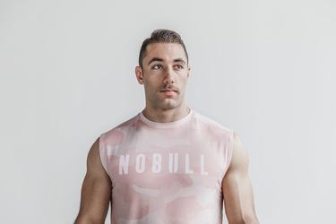 Rose Camo Men's Nobull Sleeveless T Shirts | USA538671