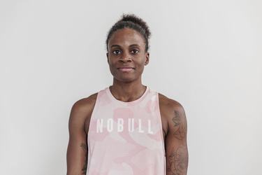 Rose Camo Women's Nobull High-Neck Tank Tops | USA745912