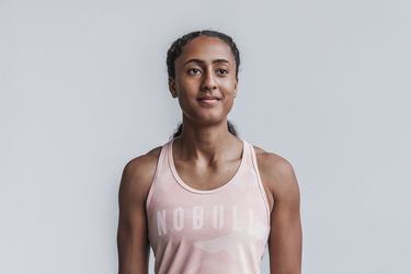 Rose Camo Women's Nobull Racerback Tank Tops | USA590682