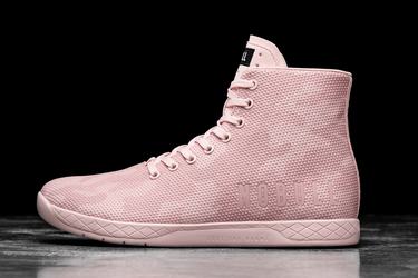 Rose Camo Women's Nobull Superfabric High-Top Trainers | USA415362