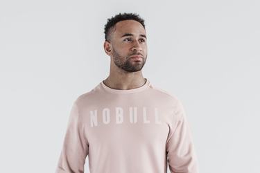 Rose Men's Nobull Crew Sweatshirts | USA539468