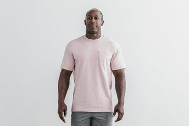 Rose Men's Nobull Heavyweight Pocket T Shirts | USA582741