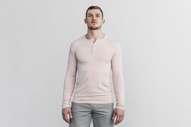 Rose Men's Nobull Lightweight Henley Long Sleeves | USA769182