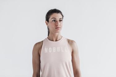 Rose Women's Nobull High-Neck Seasonal Colors Tank Tops | USA285439