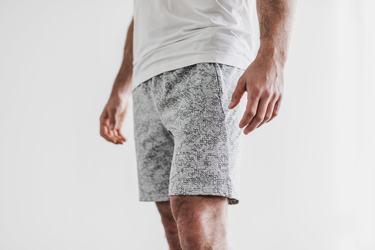 White Camo Men's Nobull Knit 8.5" Shorts | USA293014