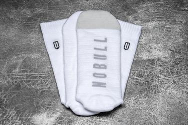 White Men's Nobull Crew Socks | USA903146