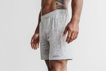 White Men's Nobull Lightweight Knit 7" Shorts | USA365940