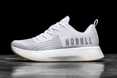 White Men's Nobull Runner Running Shoes | USA183045