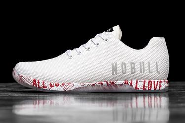 White Men's Nobull Superfabric All Love Trainers | USA319805