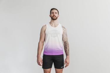 White Men's Nobull Wodapalooza Dip-Dye Tank Tops | USA904621