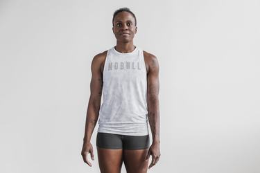 White Pink Women's Nobull High-Neck Tank Tops | USA534726