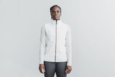 White Women's Nobull Arctic Vest | USA231856