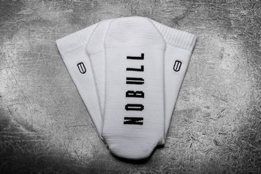 White Women's Nobull Crew Socks | USA639180